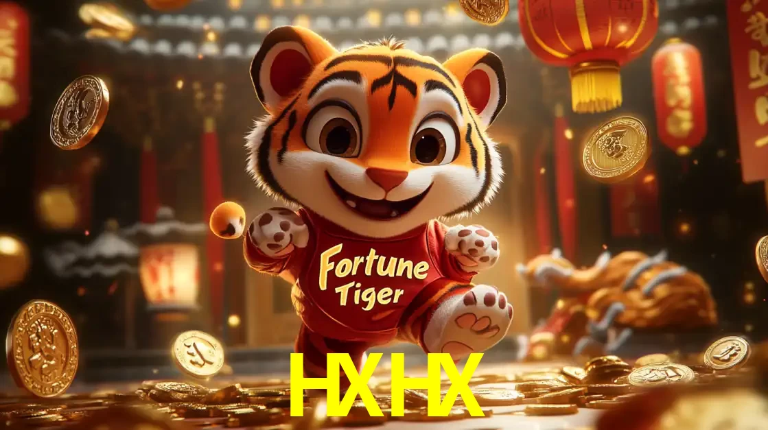O alegre personagem do Fortune Tiger correndo sobre um caminho de moedas de ouro, simbolizando os grandes prêmios e a diversão do popular jogo de slot do HXHX.
