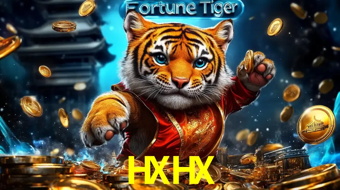 Imagem promocional do jogo de slot Fortune Tiger, com um tigre majestoso em traje tradicional cercado por uma fortuna em moedas de ouro, disponível agora no cassino HXHX.